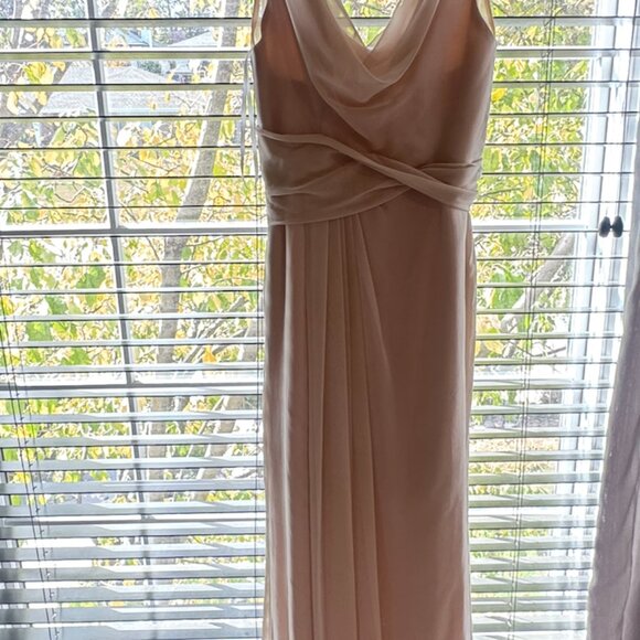 Jim Hjelm Occasions bridesmaid ivory maxi dress (bridal size 10 street size 6) - Picture 5 of 7